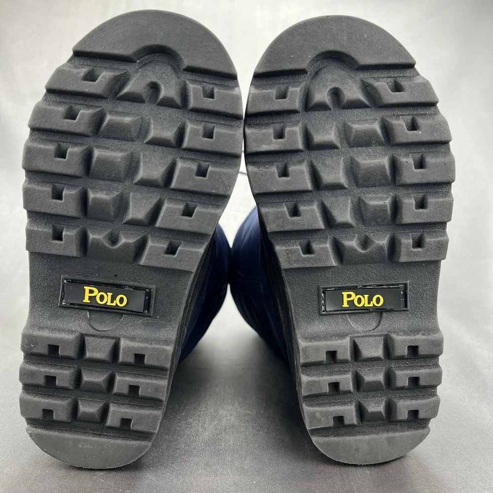 Vintage Polo Ralph Lauren Whalley 1931 Snow Boots Toddler's 9.5 Navy Yellow Pony